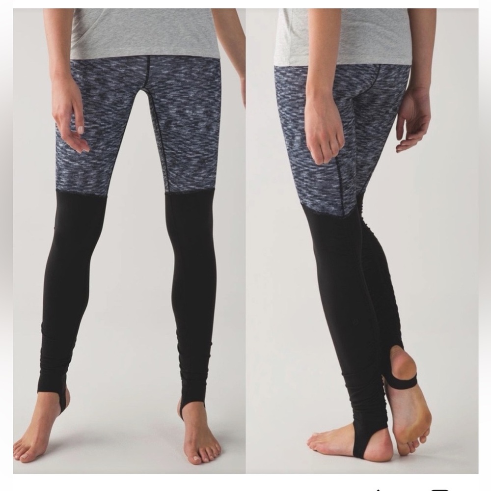 lululemon athletica Black and Gray Leggings